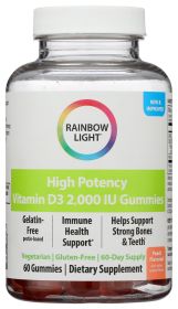 RAINBOW LIGHT: High Potency Vitamin D3 2000 IU Gummies, 60 pc