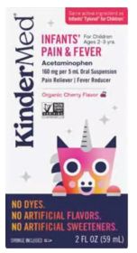 KINDERMED: Infants' Pain and Fever Oral Suspension Cherry Flavor, 2 fo