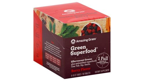 AMAZING GRASS: Green Superfood Effervescent Greens Berry Flavor, 1 bx
