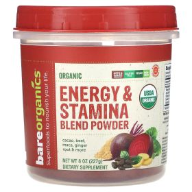 BAREORGANICS: Energy Stamina Pwdr Org, 8 oz