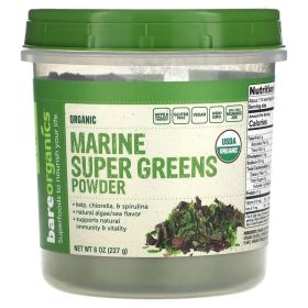 BAREORGANICS: Marine Super Greens Pwdr, 8 oz
