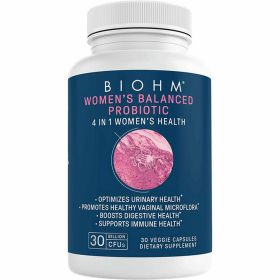BIOHM: Womens Balanced Probiotic Supplement, 30 vc