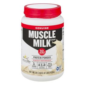 CYTOSPORT: Muscle Milk Genuine Protein Powder Vanilla Creme, 2.47 lb