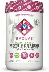 EVOLVE: Protein & Greens Powder Mixed Berry, 1 lb