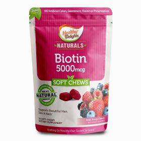 HEALTHY DELIGHTS: Chews Biotin, 30 EA