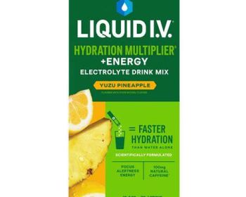 LIQUID IV: Energy Multiplier Yuzu Pineapple 10 Stick Packs, 5.64 oz