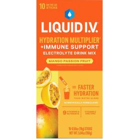 LIQUID IV: Hydration Multiplier Immune Support Mango Passionfruit 10Ct, 5.64 oz