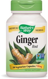 NATURES WAY: Ginger Root 550 mg, 100 Veg Capsules