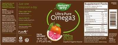 NATURES WAY: Omega 3 Ultra Grpfrt Tngr, 16 fo