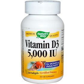 NATURES WAY: Vitamin D 5000Iu, 240 sg
