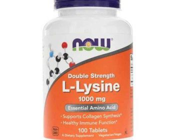 NOW: L-Lysine Double Strength 1000 mg, 100 tb