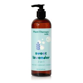 PT Kids 3-in-1 Body Wash, Bubble Bath & Shampoo (Sweet Lavender) 16 oz