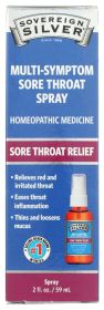 SOVEREIGN SILVER: Multi Symptom Sore Throat Spray, 2 fo