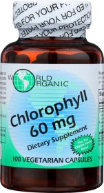 WORLD ORGANIC: Chlorophyll 60mg, 100 cp