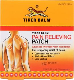 TIGER BALM: Medicated Pain Patch Relief, 5 pc