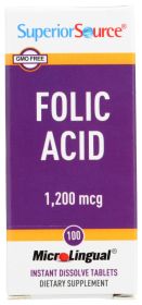 SUPERIOR SOURCE: Folic Acid 1200mcg, 100 tb