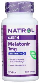 NATROL: Melatonin Time Release Tablets 1mg, 90 tb