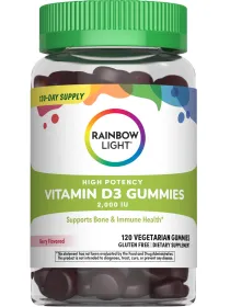 RAINBOW LIGHT: High Potency Vitamin D3 2000 IU Gummies, 120 pc