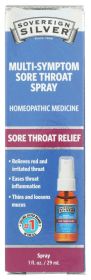 SOVEREIGN SILVER: Multi Symptom Sore Throat Spray, 1 fo